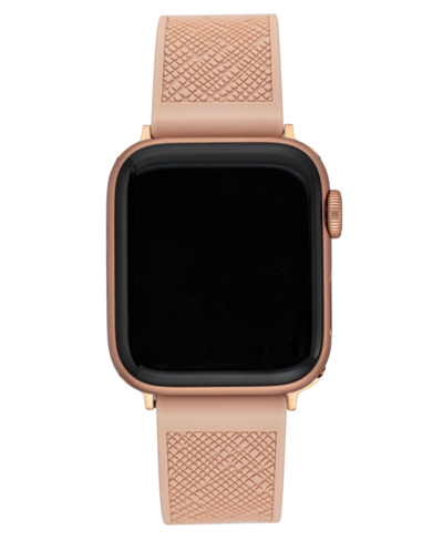 Anne Klein Women's Blush Textured Silicone Band Designed For Apple Watch 42mm (series 1-3 Only) & 44/45/46/49mm