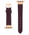 ANNE KLEIN WOMEN'S PURPLE GENUINE LEATHER STRAP WITH ROSE GOLD-TONE ALLOY ACCENTS