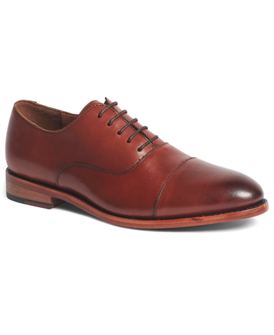 Anthony Veer Men's Clinton Cap-toe Oxford Leather Dress Shoes Men's Shoes In Brown