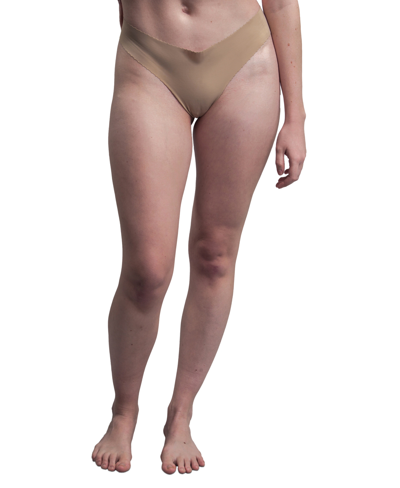 Nude Barre Women's Low-rise Seamless Thong In Tan/beige | ModeSens