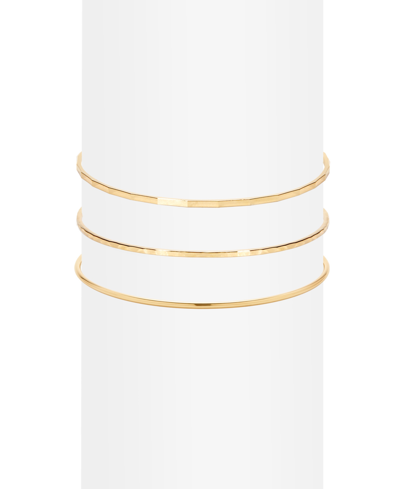 Brook & York Bangle Bracelet Set, 3 Pieces In Gold-plated