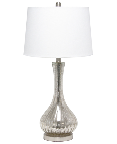 Lalia Home Speckled Mercury Tear Drop Table Lamp In Gray