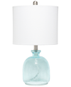 LALIA HOME CLEAR HAMMERED GLASS JAR TABLE LAMP
