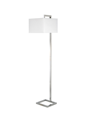 Hudson & Canal Grayson Floor Lamp With Square Shade In Silver