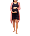 Nom Maternity Second Skin Maternity Robe In Red