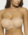 Paramour By Felina Delightful Full Figure Unlined Strapless Bra In Tan/beige