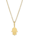 SARAH CHLOE HAMSA HAND 18" PENDANT NECKLACE IN 14K GOLD-PLATED STERLING SILVER