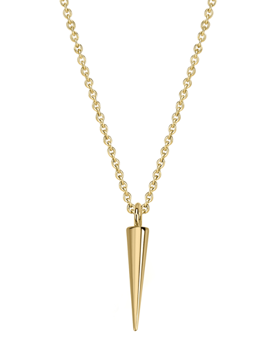 Sarah Chloe Spike 18" Pendant Necklace In 14k Gold-plated Sterling Silver In Gold Over Silver