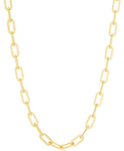 Sarah Chloe 14k Gold Plated Camila Paperclip Necklace