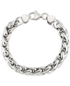 LEGACY FOR MEN BY SIMONE I. LEGACY FOR MEN BY SIMONE I. SMITH INTERLOCKING OVAL LINK BRACELET IN STAINLESS STEEL