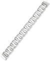 Legacy For Men By Simone I. Smith Barrel Link Bracelet In Stainless Steel In White