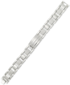 LEGACY FOR MEN BY SIMONE I. LEGACY FOR MEN BY SIMONE I. SMITH CRYSTAL ACCENT TEXTURED LINK BRACELET IN STAINLESS STEEL