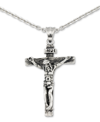 LEGACY FOR MEN BY SIMONE I. LEGACY FOR MEN BY SIMONE I. SMITH CRUCIFIX 24" PENDANT NECKLACE IN STAINLESS STEEL