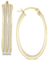 SIMONE I. SMITH GLITTER HOOP EARRINGS IN 18K YELLOW GOLD OVER STERLING SILVER OR STERLING SILVER