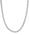 Legacy For Men By Simone I. Smith 24" Curb Chain Necklace In Stainless Steel In White