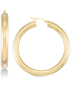 Simone I. Smith Polished Hoop Earrings In Gold