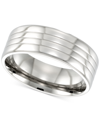 LEGACY FOR MEN BY SIMONE I. LEGACY FOR MEN BY SIMONE I. SMITH TEXTURED RING IN STAINLESS STEEL