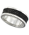 LEGACY FOR MEN BY SIMONE I. LEGACY FOR MEN BY SIMONE I. SMITH MEN'S' BLACK ION-PLATED RING IN STAINLESS STEEL