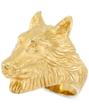 Legacy For Men By Simone I. Smith Men's Wolf Ring In Yellow Ion-plated Stainless Steel In Yellow