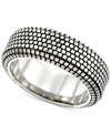 LEGACY FOR MEN BY SIMONE I. LEGACY FOR MEN BY SIMONE I. SMITHBLACK ION-PLATED RING IN STAINLESS STEEL