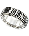 Legacy For Men By Simone I. Smithblack Ion-plated Ring In Stainless Steel In White