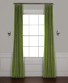Exclusive Fabrics & Furnishings Basque Green Signature Velvet Blackout Curtain In Green