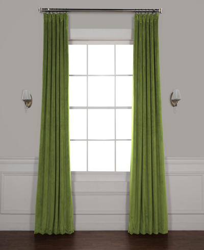 Exclusive Fabrics & Furnishings Basque Green Signature Velvet Blackout Curtain