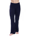 American Fitness Couture Women's High Waist Comfortable Bootleg Yoga Pants In Blue