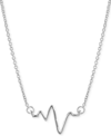SARAH CHLOE HEARTBEAT NECKLACE IN 14K GOLD OVER SILVER, 16" + 2" EXTENDER (ALSO AVAILABLE IN STERLING SILVER)