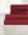 Ienjoy Home Solids In Style By The Home Collection 6 Piece Bed Sheet Set, California King Bedding In Red