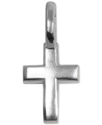 Alex Woo Sterling Silver Cross Mini-charm In Sterling Silver