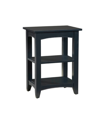 ALATERRE FURNITURE SHAKER COTTAGE 2 SHELF END TABLE, CHARCOAL GRAY