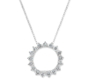 Macy's Diamond Circle Pendant Necklace (3/4 Ct. T.w.) In 14k White Gold, 16" + 2" Extender In Gold