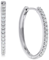 Macy's Diamond Hoop Earrings (1/3 Ct. T.w.) In 14k White Gold In Gold