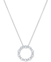 Macy's Diamond Circle 18" Pendant Necklace (2 Ct. T.w.) In 14k White Gold In Gold