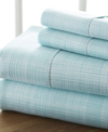 Ienjoy Home The Timeless Classics By Home Collection Premium Ultra Soft Pattern 4 Piece Bed Sheet Set - Cal King In Blue
