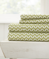Ienjoy Home The Farmhouse Chic Premium Ultra Soft Pattern 4 Piece Sheet Set By Home Collection - Queen Bedding In Green