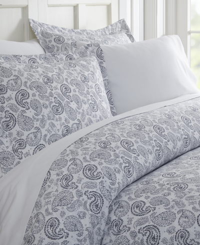 Ienjoy Home Tranquil Sleep Patterned Duvet Cover Set By The Home Collection, Twin/twin Xl Bedding In Navy Paisley
