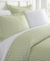 Ienjoy Home Tranquil Sleep Patterned Duvet Cover Set By The Home Collection, Twin/twin Xl Bedding In Green