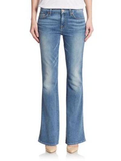 7 For All Mankind Whiskered Flare Jeans In Gleam Azure