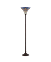Jonathan Y Peacock Tiffany Torchiere Led Floor Lamp In Red