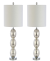 Jonathan Y Bella Triple-sphere Led Table Lamp, Set Of 2 In Silver