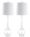 Jonathan Y Bette Teardrop Led Table Lamp, Set Of 2 In White
