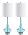 Jonathan Y Cecile Teardrop Led Table Lamp, Set Of 2 In Blue