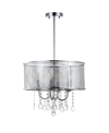 Jonathan Y Avah 17" Adjustable Led Drop Pendant In Silver