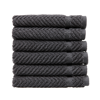 Linum Home Herringbone 6-pc. Washcloth Set Bedding In Gray