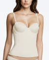 Dominique Paige Seamless Padded Strapless Longline Bra 8500 In Tan/beige