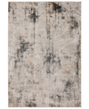 Km Home Alloy 2' 6" X 4' Area Rug In Gray