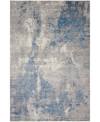 SUNBRELLA MODERN SM-02 GRAY/BLUE 5' X 8' AREA RUG