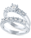 Promised Love Diamond Bridal Set (1/5 Ct. T.w.) In Sterling Silver In White
